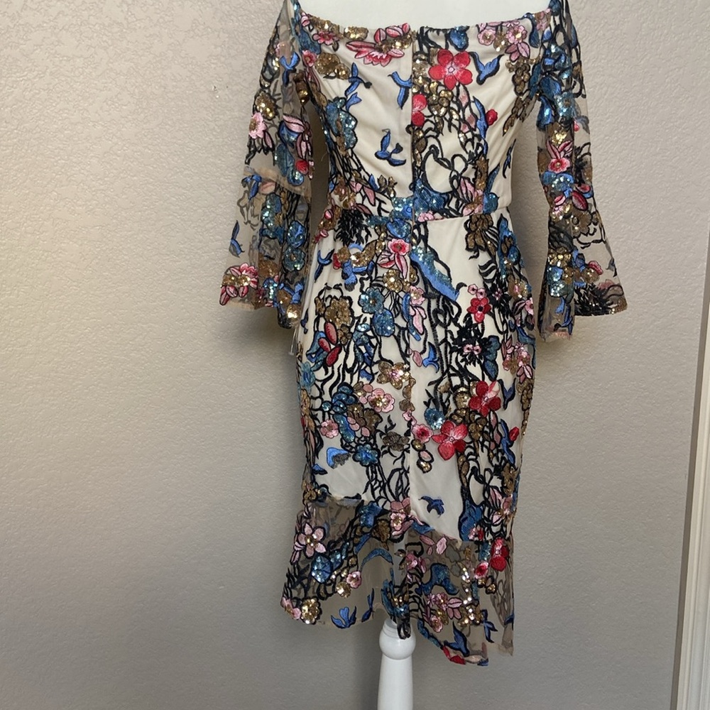 DONATING 04/02 NWT Alexia Admor Multicolor Embroidered Dress - Picture 5 of 15